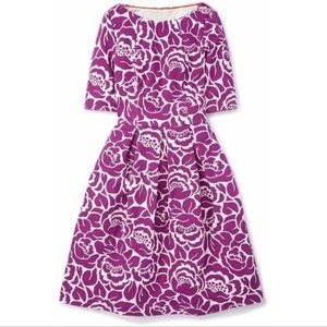 [Boden] Lindsey Purple Fit/Flare Ponte Knit Dress